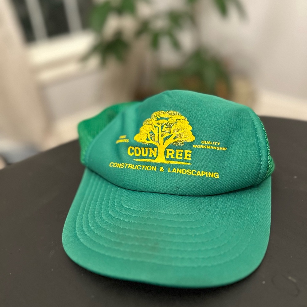 VTG 90s Green Landscaping Trucker Hat
